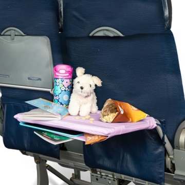 Lightweight Airplane Tray Organizer with 4 Storage Pockets