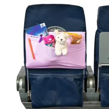 Lightweight Airplane Tray Organizer with 4 Storage Pockets