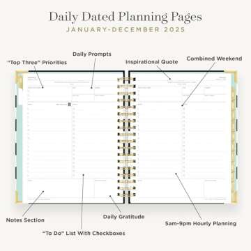 Day Designer 2025 Premium Daily Planner for Organization