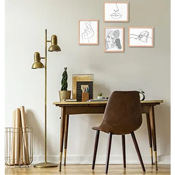 Elegant ATOBART 8x10 Oak Wood Picture Frame Set 6 Pack