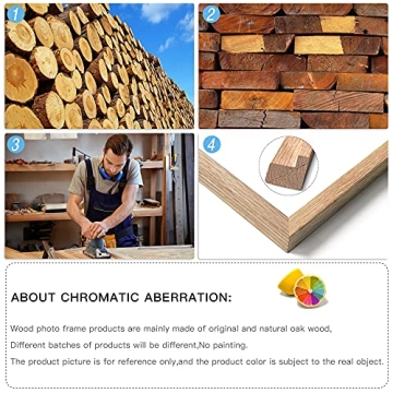 Elegant ATOBART 8x10 Oak Wood Picture Frame Set 6 Pack