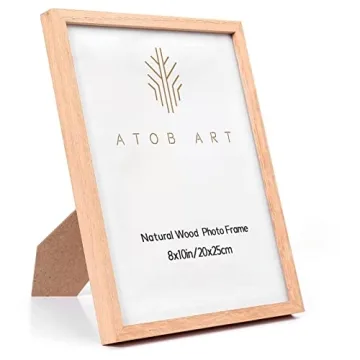 Elegant ATOBART 8x10 Oak Wood Picture Frame Set 6 Pack
