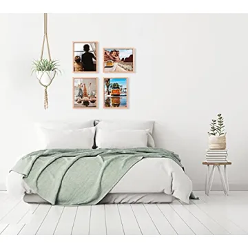 Elegant ATOBART 8x10 Oak Wood Picture Frame Set 6 Pack