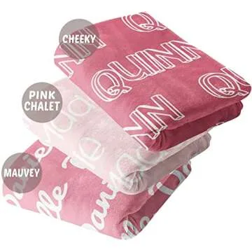 Ships Next Day - Pink Personalized Name Baby Blankets for Girls with Name - Printed in America - Baby Name Blanket - Personalized Custom Baby Girl Blankets