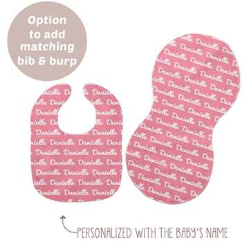 Ships Next Day - Pink Personalized Name Baby Blankets for Girls with Name - Printed in America - Baby Name Blanket - Personalized Custom Baby Girl Blankets