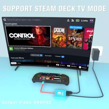 Switch Dock for Nintendo Switch Docking Station, Portable Switch TV Dock Adapter Compatible Nintendo Switch/OLED/Steam Deck Support Switch TV Mode with HDMI2.0, Replacement Travel Dock for Switch
