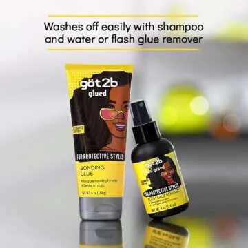 Got2b Glued Bonding Glue, For Protective styles, Gentle on Scalp, Wig Glue 6 oz