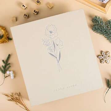 Lanpn Photo Album 4x6 600 Pockets Photos, Linen Cover Large Picture Albums Holds 600 Horizontal and Vertical Photos Beige