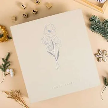 Lanpn Photo Album 4x6 600 Pockets Photos, Linen Cover Large Picture Albums Holds 600 Horizontal and Vertical Photos Beige