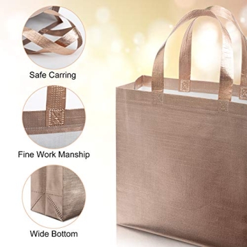 Rose Gold Reusable Tote Bags Elegant Eco-Friendly Gift