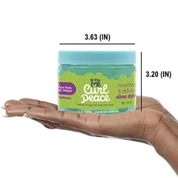 Curl Peace Just For Me Nourishing & Defining Slime Styler. Children’s weightless hair gel perfect for wash and go curl definition or texture setting. 12oz.