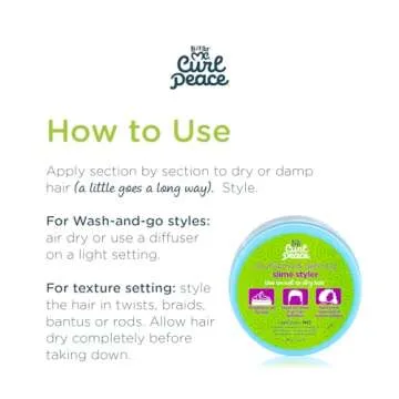 Curl Peace Just For Me Nourishing & Defining Slime Styler. Children’s weightless hair gel perfect for wash and go curl definition or texture setting. 12oz.