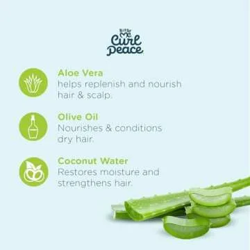 Curl Peace Just For Me Nourishing & Defining Slime Styler. Children’s weightless hair gel perfect for wash and go curl definition or texture setting. 12oz.