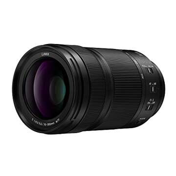 Panasonic LUMIX S Series Camera Lens, 70-300mm F4.5-5.6 Macro O.I.S. L Mount Interchangeable Lens for Mirrorless Full Frame Digital Cameras Black
