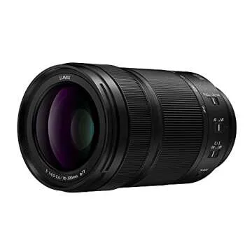 Panasonic LUMIX S Series Camera Lens, 70-300mm F4.5-5.6 Macro O.I.S. L Mount Interchangeable Lens for Mirrorless Full Frame Digital Cameras Black