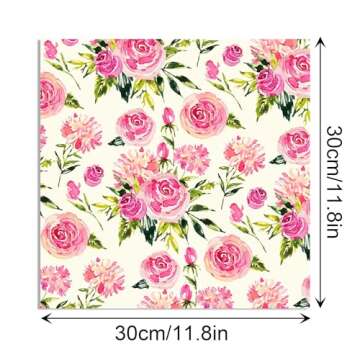 VIVIQUEN 24 Pack Floral Pattern Double-Sided Paper, 12-inches Flower Textured Scrapbook Paper Craft ...