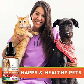 Herbal Cleanse for Cats and Dogs - Natural Parasites & Toxins Removal - All Breeds - 2oz