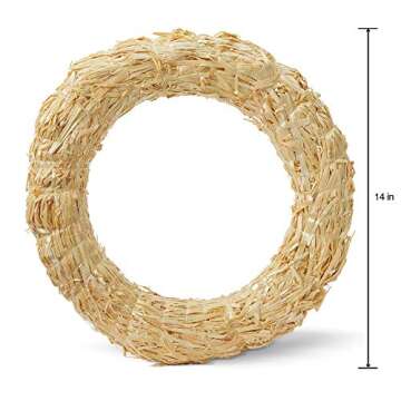 FloraCraft Straw Wreath Form 14 Inch Natural