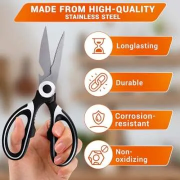 Kitchen Scissors with Cover - Heavy Duty Food Utility Shears