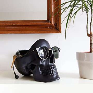 Suck UK Skull Desk Organiser | Gothic Home Decor & Gifts