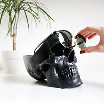 Suck UK Skull Desk Organiser | Gothic Home Decor & Gifts