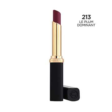 L'Oreal Paris Colour Riche Intense Volume Matte Lipstick, Lip Color Infused with Hyaluronic Acid for up to 16hr All Day Comfort, Le Plum Dominant, 0.06 oz