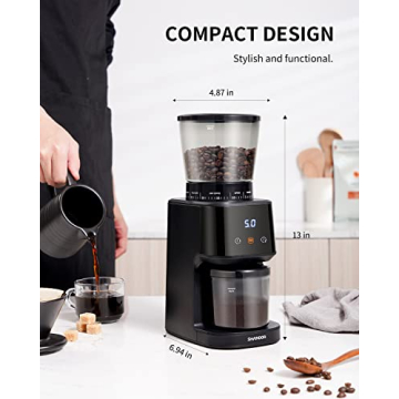 SHARDOR Conical Burr Coffee Grinder with Digital Timer