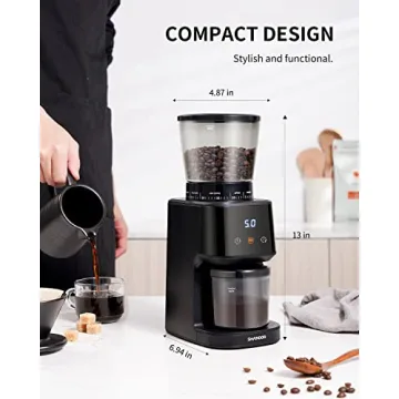 SHARDOR Conical Burr Coffee Grinder with Digital Timer