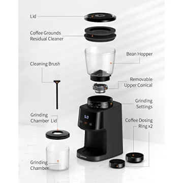 SHARDOR Conical Burr Coffee Grinder with Digital Timer