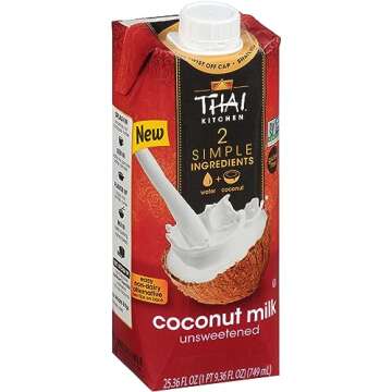 Thai Kitchen Unsweetened Coconut Milk, 25.36 fl oz (Pack of 6)