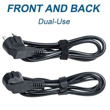 Attmu 50 PCS Reusable Fastening Cable Ties, Microfiber Cloth 6-Inch Hook and Loop Cord Ties, Black