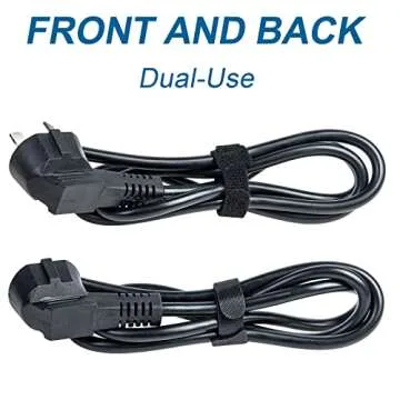 Attmu 50 PCS Reusable Fastening Cable Ties, Microfiber Cloth 6-Inch Hook and Loop Cord Ties, Black