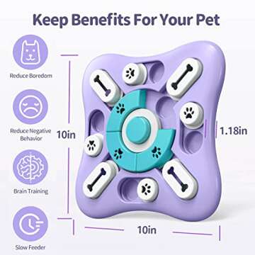Cobirie Dog Puzzle Toys Interactive Dog Toy, Dogs Food Puzzle Feeder Toys for IQ Training & Mental E...
