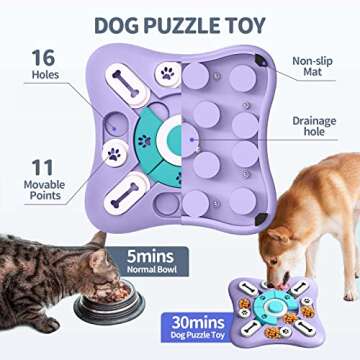 Cobirie Dog Puzzle Toys Interactive Dog Toy, Dogs Food Puzzle Feeder Toys for IQ Training & Mental Enrichment,Dog Treat Puzzle,Dog Slow Feeder,Interactive Dog Toy,Gifts for Dogs,Cats