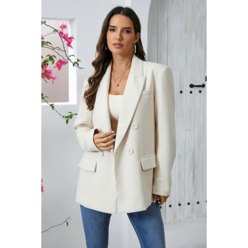 Stylish Women’s Oversized Double-Breasted Blazer Jacket
