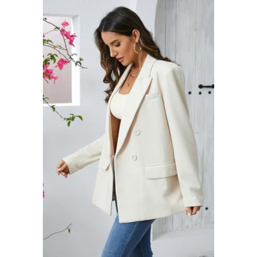 Stylish Women’s Oversized Double-Breasted Blazer Jacket