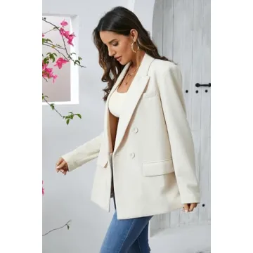 Stylish Women’s Oversized Double-Breasted Blazer Jacket