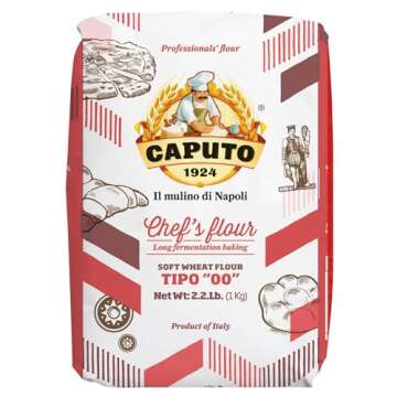 Antimo Caputo Chefs Flour - Italian Double Zero 00 - Soft Wheat for Pizza Dough, Bread, & Pasta, 2.2 Lb (Pack of 2)