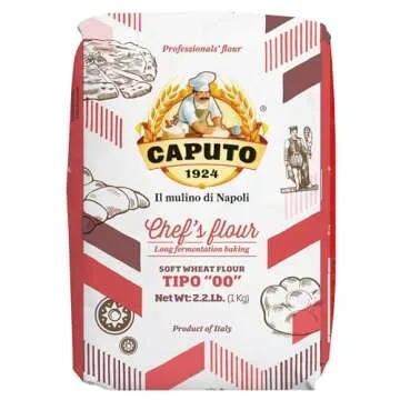 Antimo Caputo Chefs Flour - Italian Double Zero 00 - Soft Wheat for Pizza Dough, Bread, & Pasta, 2.2 Lb (Pack of 2)