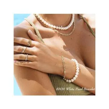 Elegant Cryshimmer Faux Pearl Bracelet Set for Women