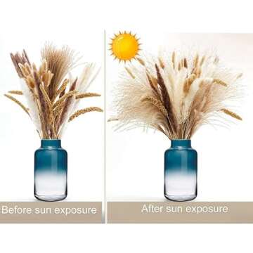 Dried Pampas Grass Decor DIY Boho Natural Dried Flower Decor Pompous Dried Plants Bouquet for Wedding Vase Home Floral Arrangements