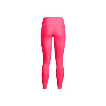 Under Armour Womens HeatGear Armour High No-Slip Waistband Pocketed Leggings, (683) Pink Shock / / White, Medium