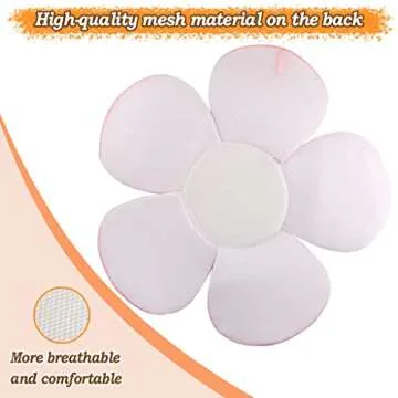 KAKIBLIN Flower Baby Bath Mat, Baby Bath Flower Infant Bathtub Mat Baby Sink Bath Cushion for Newborn, Pink