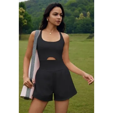 ReachMe Womens Running Onesie Workout Romper Gym Yoga Clothes