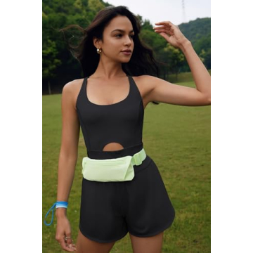 ReachMe Womens Running Onesie Workout Romper Gym Yoga Clothes