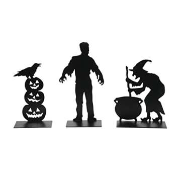 Department 56 Village Collection Accessories Halloween Spooky Silhouettes Figurine Set, Various Size...