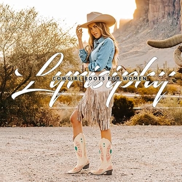 Stylish Lyrisiphy Knee High Cowboy Boots for Women