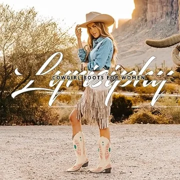 Stylish Lyrisiphy Knee High Cowboy Boots for Women