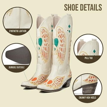 Stylish Lyrisiphy Knee High Cowboy Boots for Women