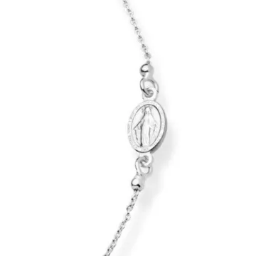Miabella Sterling Silver Rosary Necklace for Women